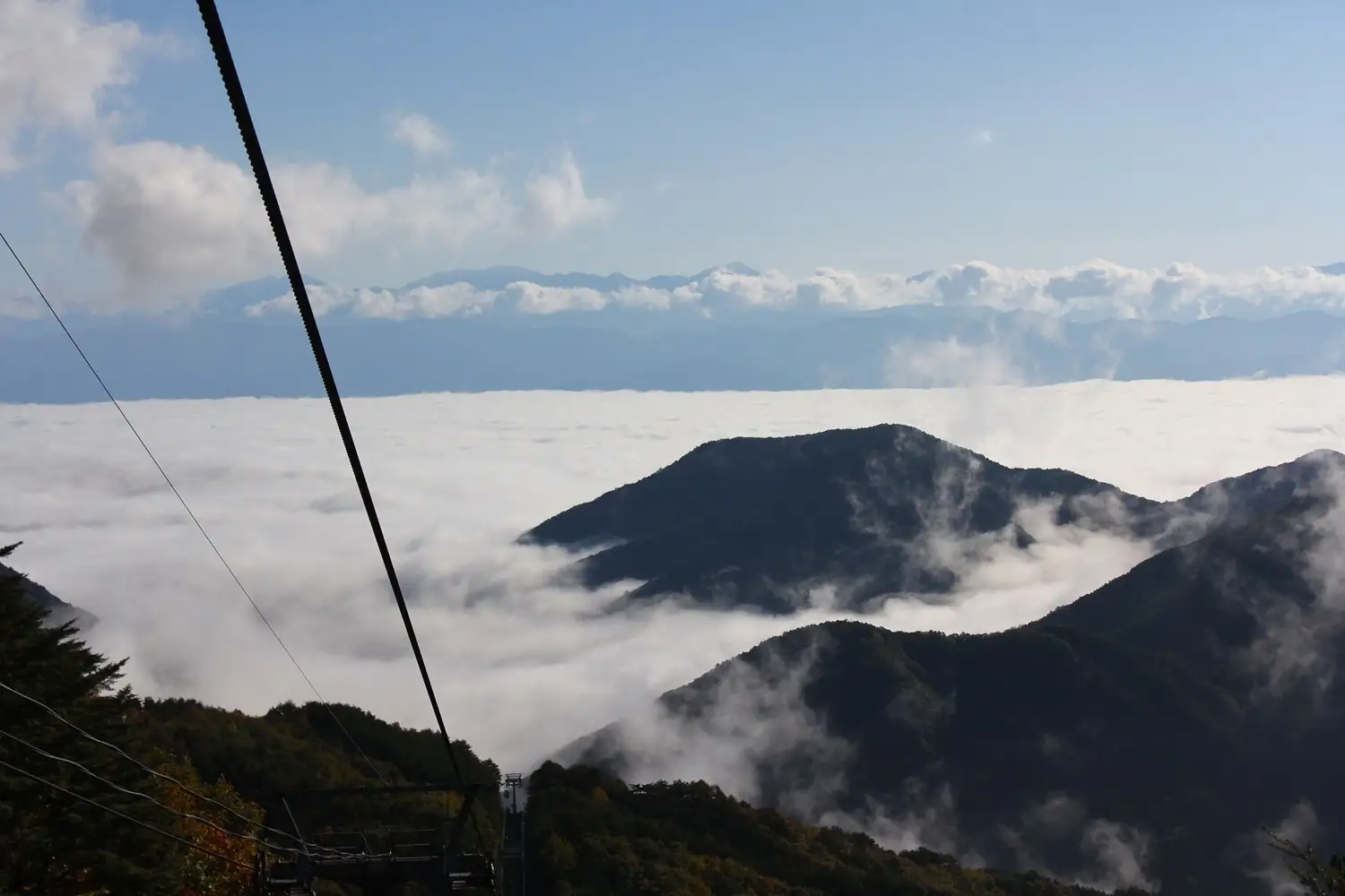 南アルプスまで広がる雲海