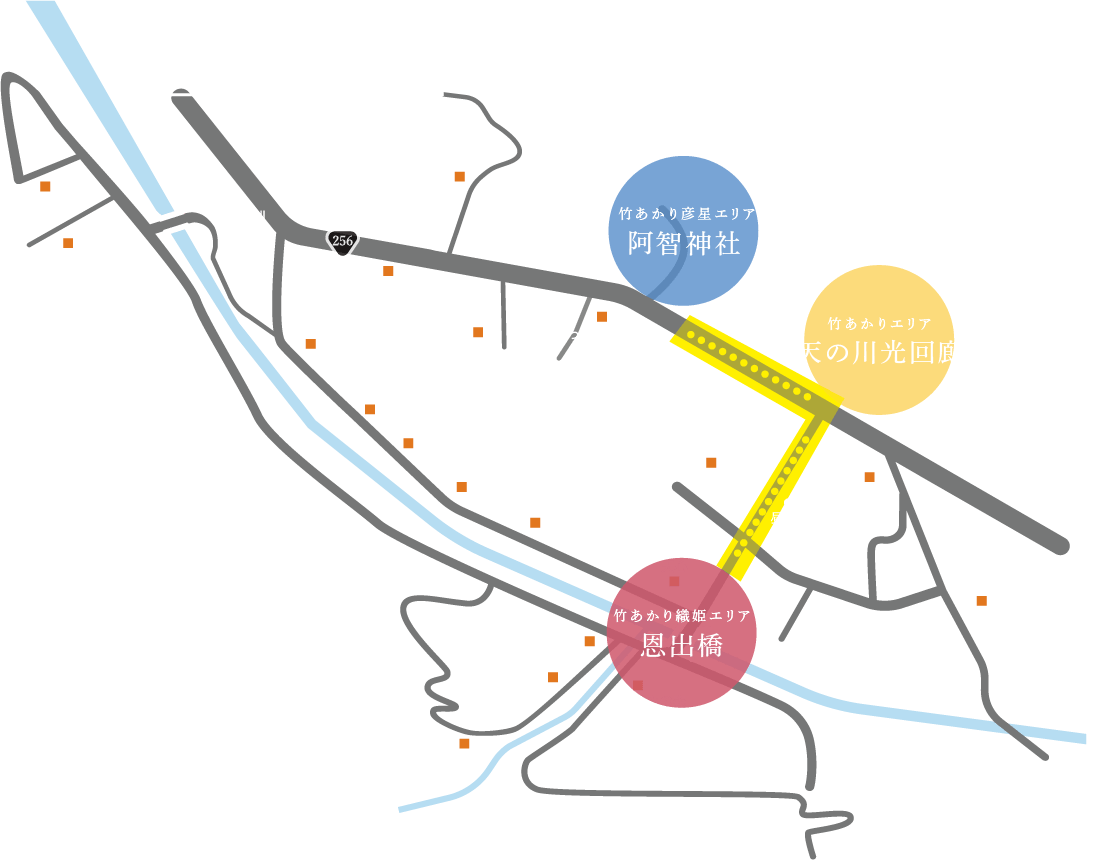 昼神温泉郷案内図