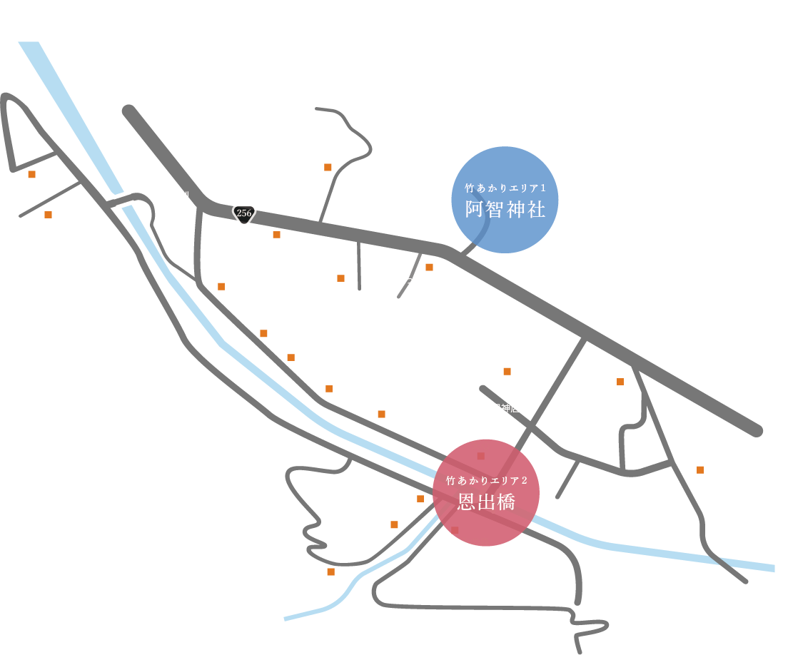 昼神温泉郷案内図