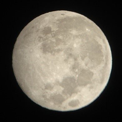 天体望遠鏡で見た月