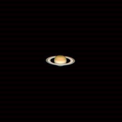 天体望遠鏡で見た土星